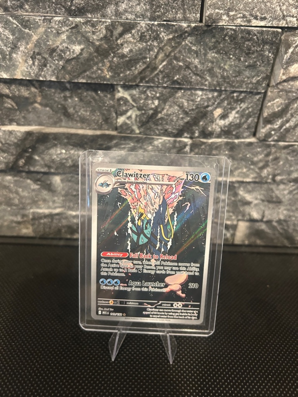 Pokemon Clawitzer 141/132 Illustration Rare Holo from Mega Evolutions Set M/NM